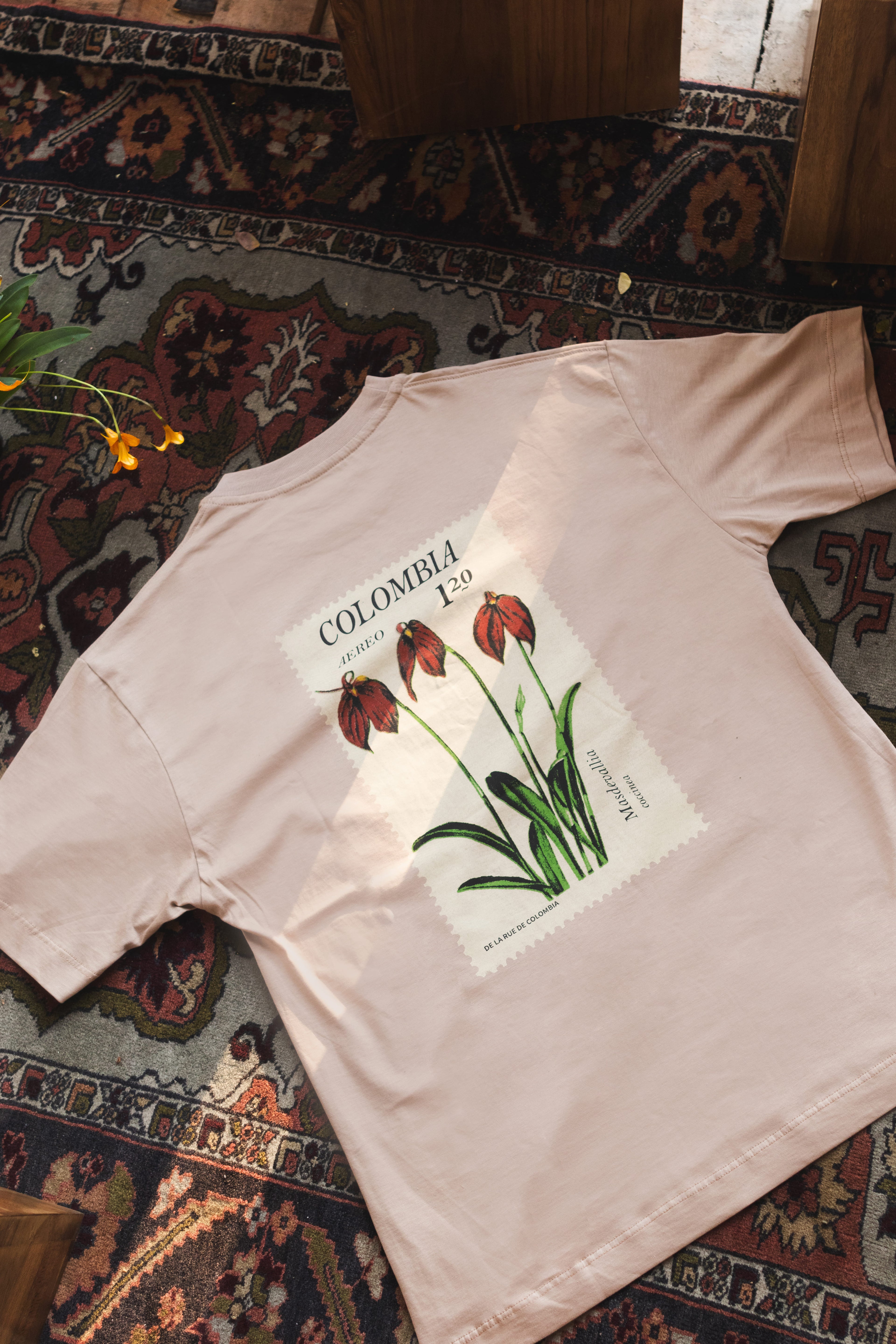 Camiseta Oversized Khaki – Masdevallia Coccinea