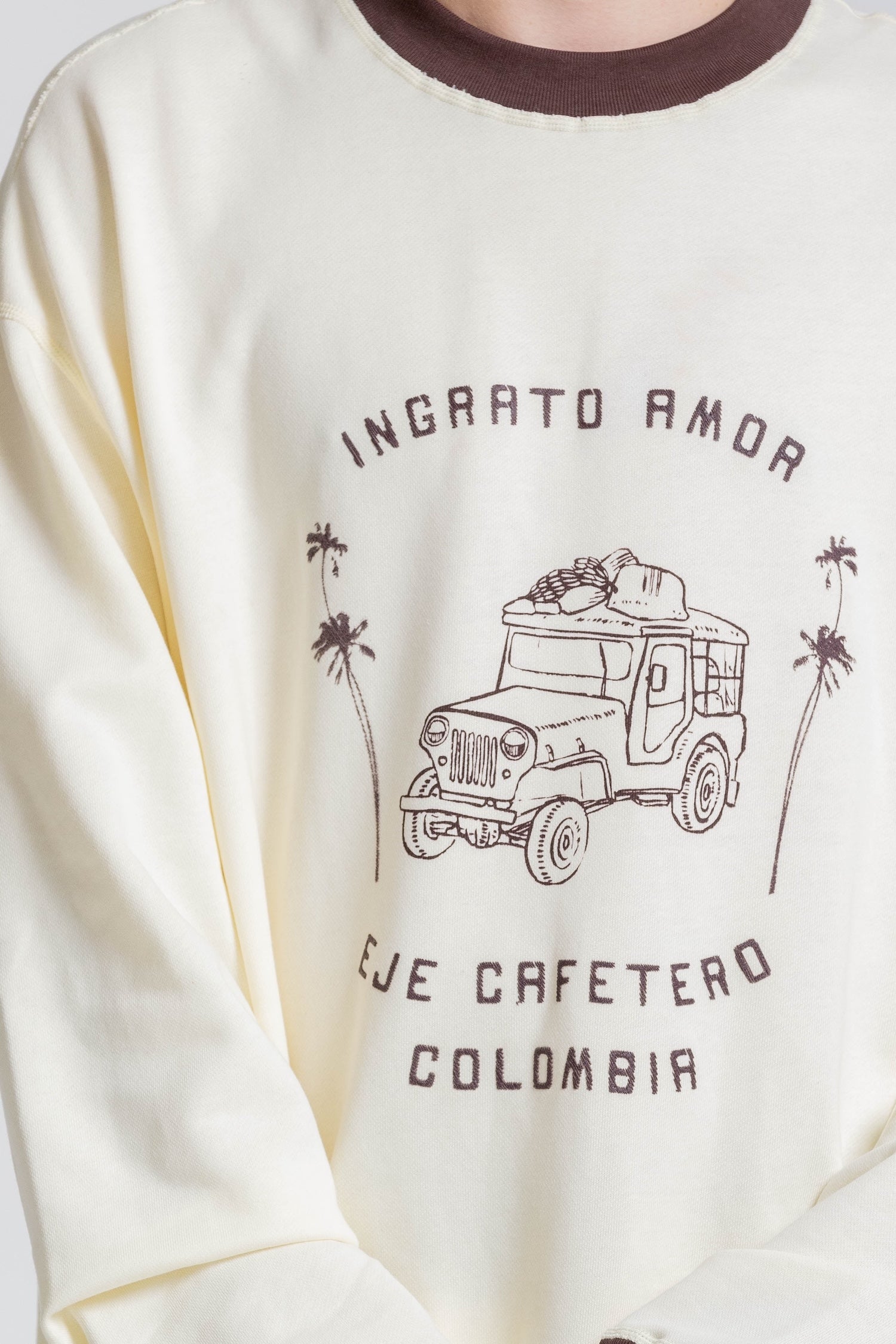 Buzo Trigo Estampado Café