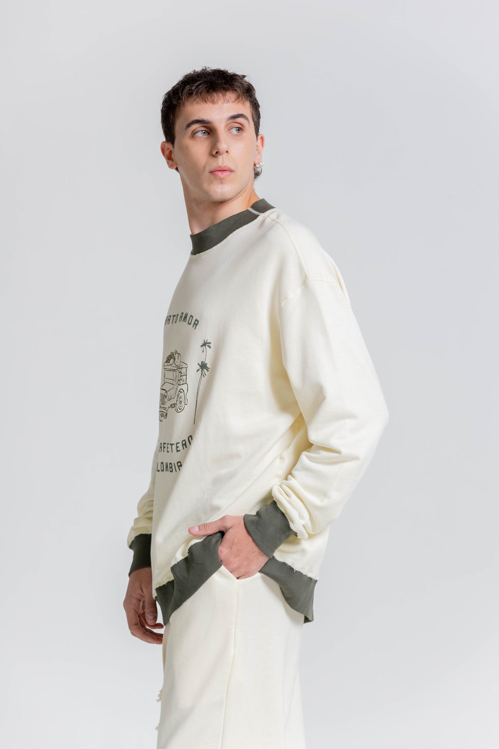 Buzo Trigo Estampado Verde