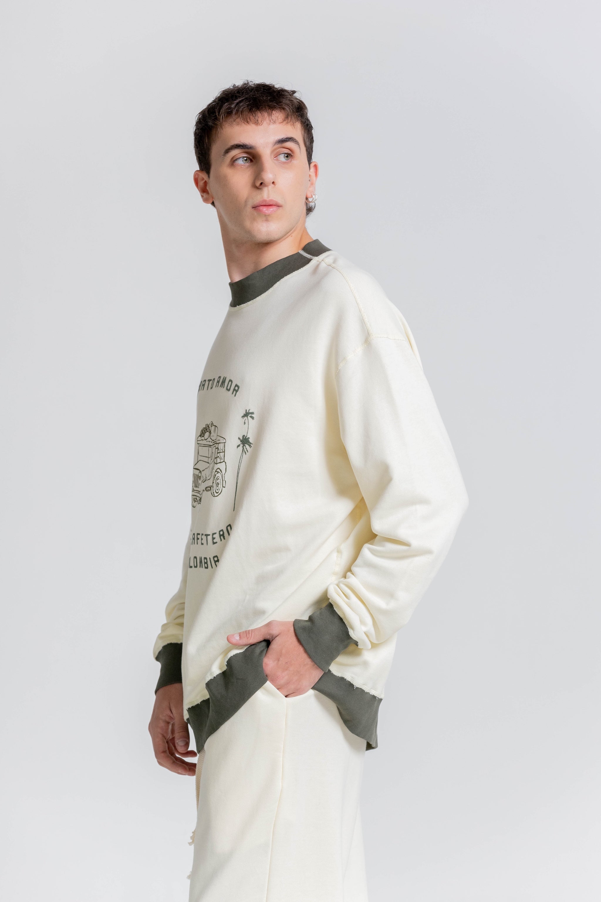 Buzo Trigo Estampado Verde